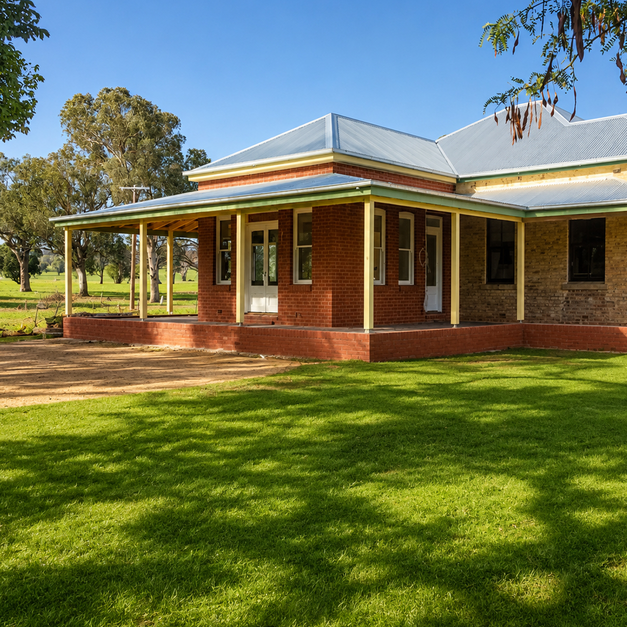 Completed heritage farmhouse extension blending seamlessly with the original home