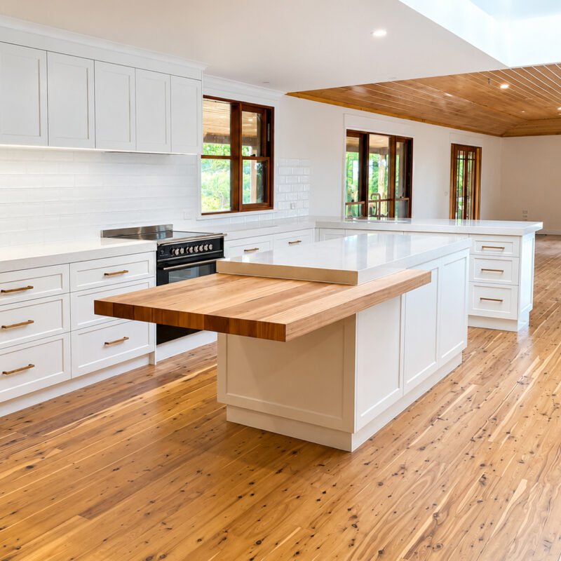 Custom kitchen built by Travis Jones Building, builder in Albury Wodonga