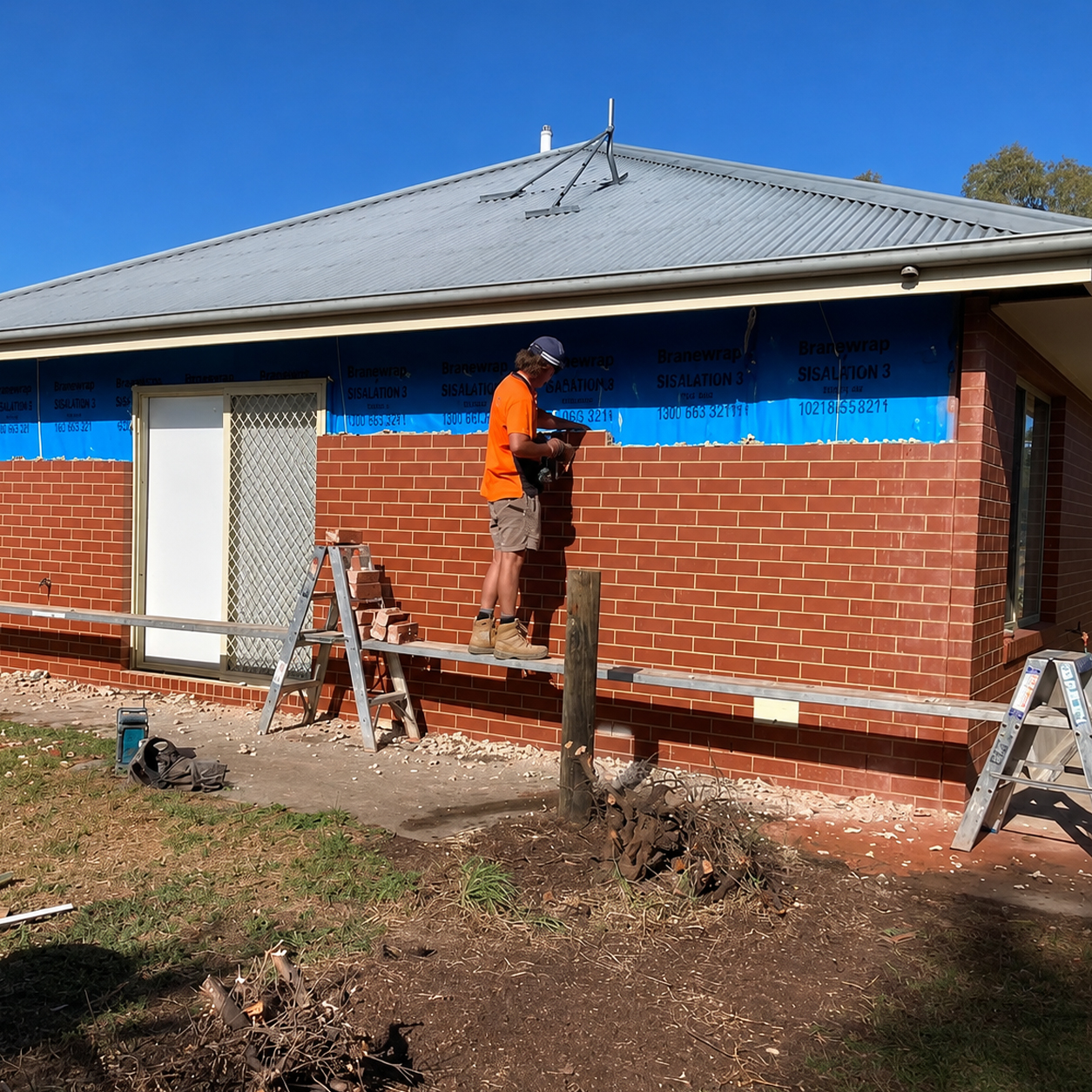 New home extension construction in regional NSW