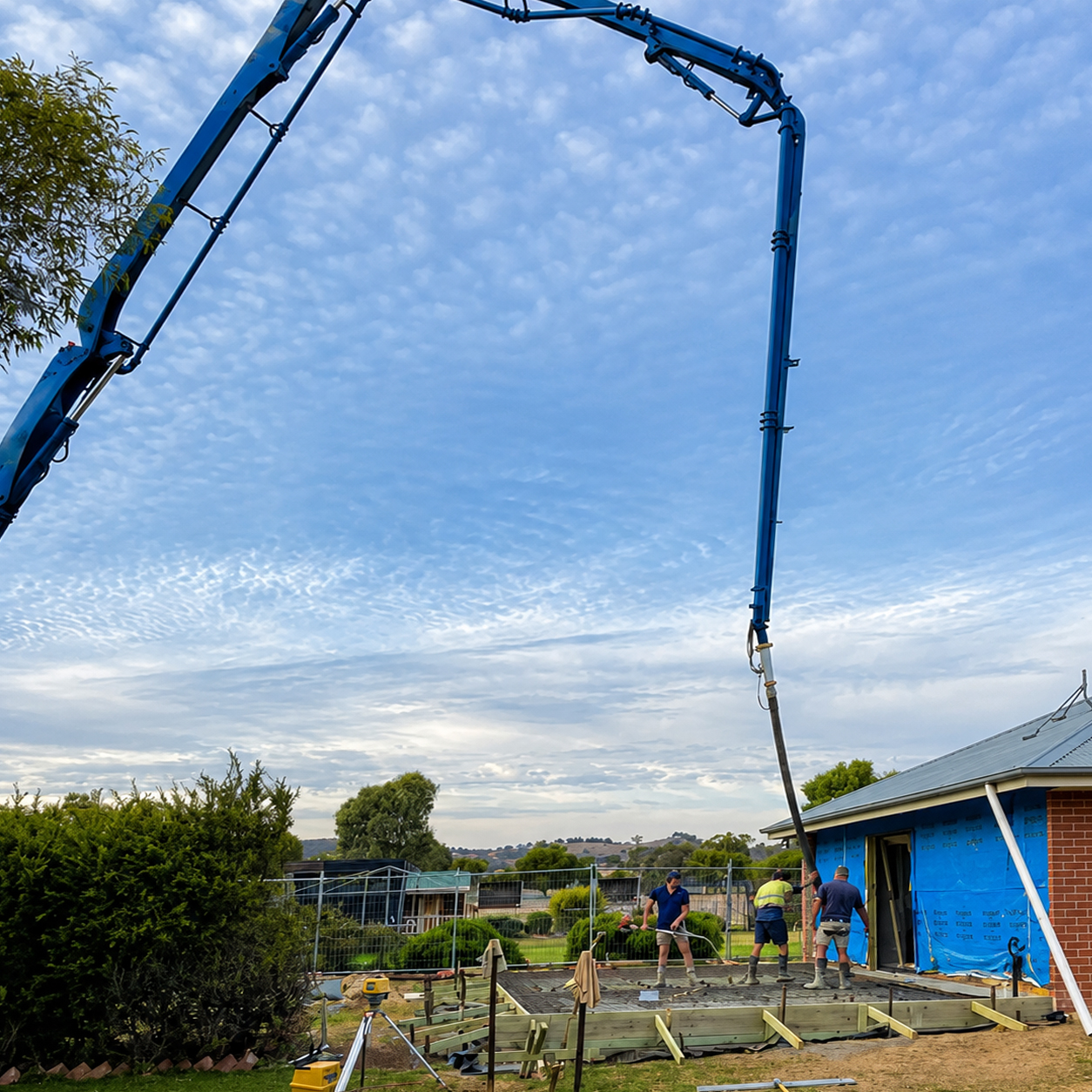 Residential home extension under construction by Travis Jones Building