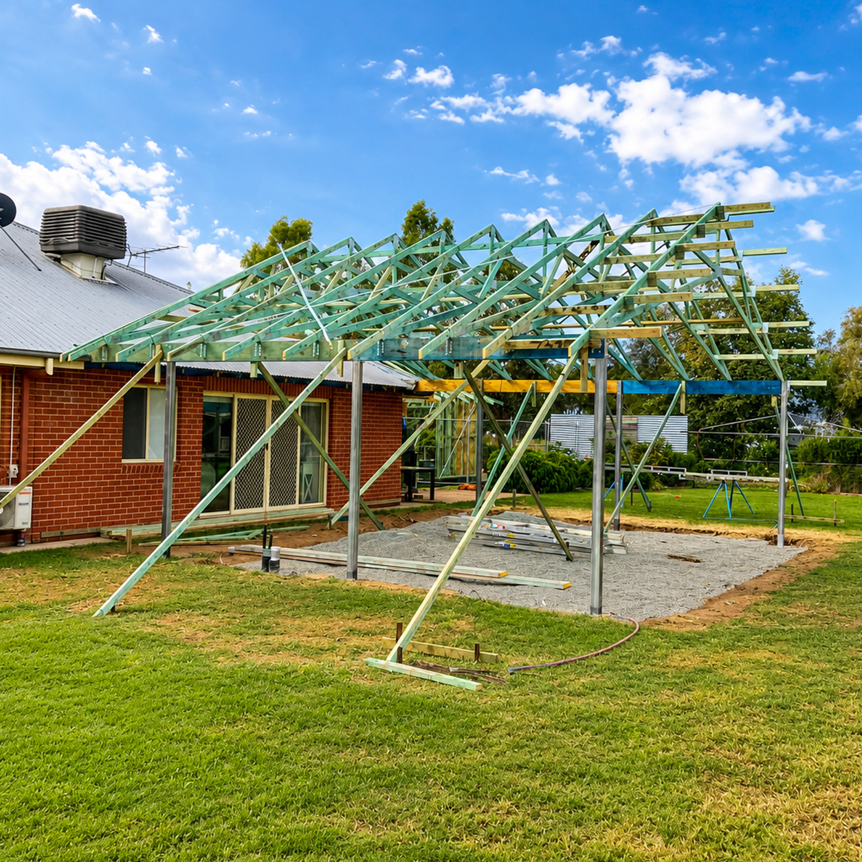 Outdoor entertainment area renovation